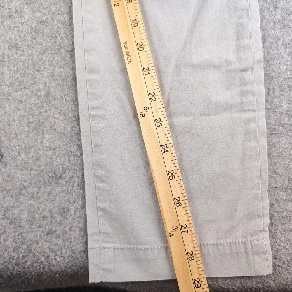 Banana Republic Aiden Chino Pants Mens 30x30 Gray Flat Front Cotton Stretch